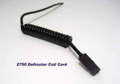 Defroster coil cords for flip up rear glass