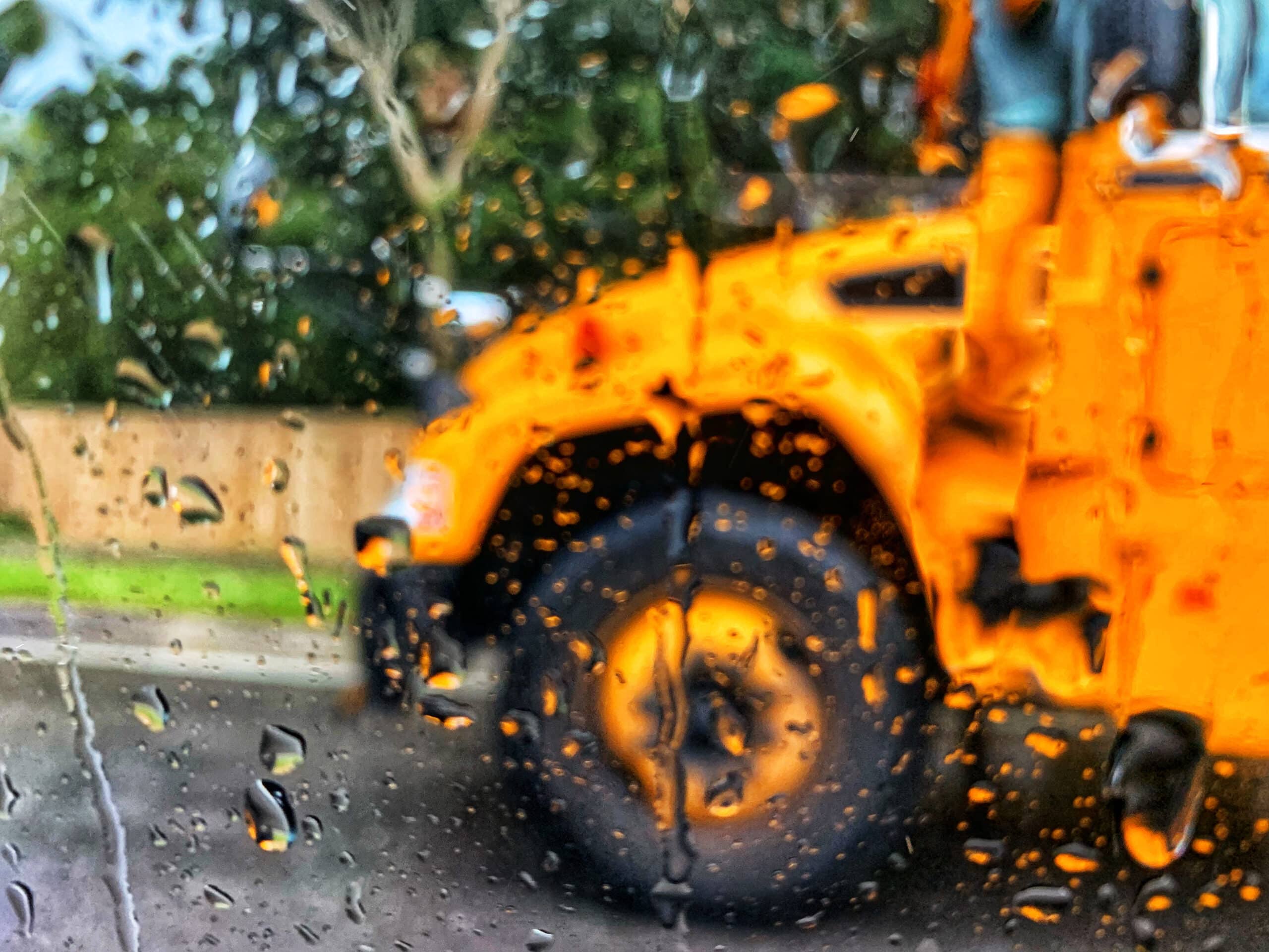 Defrosting school bus front windshields